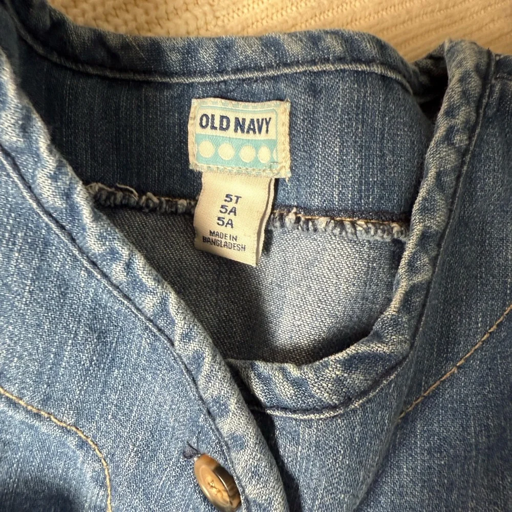 Old navy cotton‎ blend chambray dress